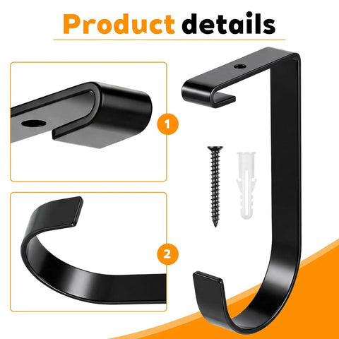 Four Pack Garage Ceiling Bike Hooks Overhead Mount For Hanging Bicycles And Tools Heavy Duty 33 Lb Capacity 3x6 Inch L Shaped Hooks