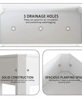 Raised Garden Bed With Detachable Legs, Elevated Metal Planter Box For Vegetables, Herbs And Flowers, Ideal For Outdoor Backyards, Patios, Decks Or Balconies, Spacious 23.6 In L By 10.6 In W By 17.7 In H, featuring drainage holes and galvanized steel construction.