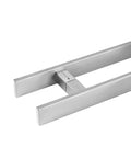 Heavy Duty 48 Inch Commercial Push Pull Door Handle With Square Design SUS 304 Stainless Steel Construction Anti Rust And Corrosion Resistant Tough As Nails For High Traffic Doors, close-up