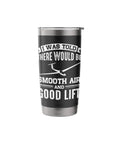Glider Pilot Stainless Steel Insulated Tumbler with glider graphic and text design on black background, 1-pack, dual-wall mug