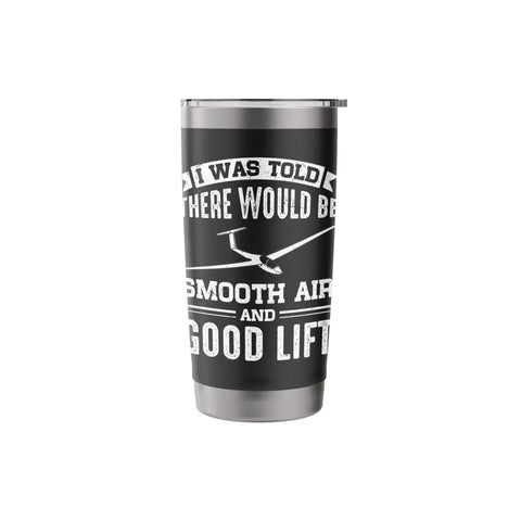 Glider Pilot Stainless Steel Insulated Tumbler with glider graphic and text design on black background, 1-pack, dual-wall mug