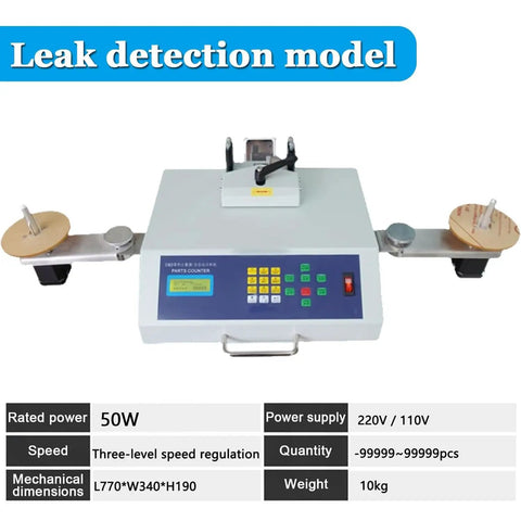 Automatic SMT SMD Parts Counter With LCD Display And Capacitance Reel Counter For Pro Grade Precision Mechanical Parts Processing, 25W Photoelectric Counting Machine For High Accuracy Component Counting. Leak detection model, 770x340x190mm, 10kg.