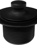 Matte Black Tub Drain Kit With Coarse Threads And Twist Close Plug Plus Two Hole Overflow Faceplate engineered for zero sweat setup.