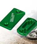 CNC Aluminum Brake Reservoir Cap For Dirt Bike Front And Rear Clutch Fluid Cover Protects The Reservoir And Adds Built Tough Style Fits KX KLX Models 01 21 98 21 92 08 04 18 19 20 06 18 08 15 in green