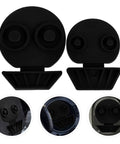 Universal Silicone EV Charging Port Covers Two Pair in black, flexible design for protecting charging ports from dirt and moisture.