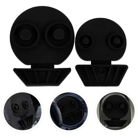Universal Silicone EV Charging Port Covers Two Pair in black, flexible design for protecting charging ports from dirt and moisture.