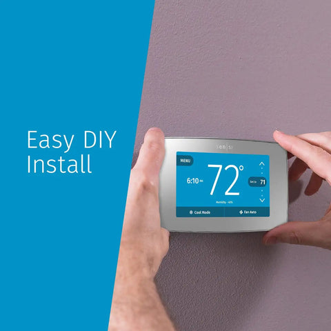 Smart Thermostat With Touchscreen Color Display Programmable Wi Fi Mobile App Control Easy DIY Installation Privacy Protected