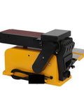 Heavy Duty Two In One Belt Sander And Disc Grinder Power Tool For Wood And Metal Finishing With Steady Electric Drive, showcasing compact design.