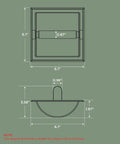 Technical diagram of Recessed Toilet Paper Holder In Stainless Steel Built To Last Tissue Roll Holder Wall Mount For Bathroom