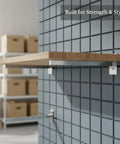 Heavy Duty Slatwall Shelf Brackets For Glass Wood Or Metal Shelving With Silver Finish 50 Pack Pro Grade Shelf Supports