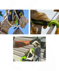 BrushBlade Lineman Knife With Dual Function Cutting Blade And Built In Wire Brush in use on jobsite by linemen