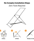 Two Pack Solar Panel Stand Mount With Adjustable Tilt Bracket, easy setup with three steps, carbon steel frame.