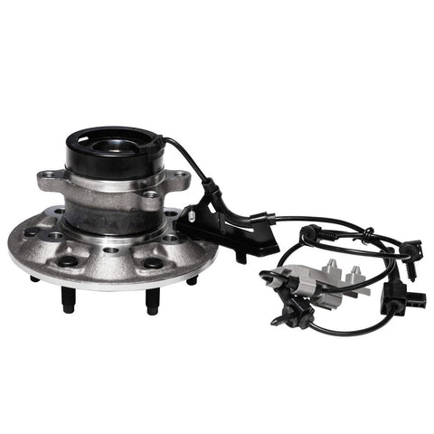Front view of Front Wheel Bearing And Hub Assembly Set For 2004-2008 Chevrolet Colorado And GMC Canyon RWD With Z71 Suspension, 6-Stud Hub With ABS