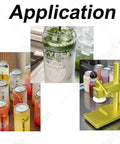 Image showcasing Easy Manual Can Sealer For Home Brewing And Beverage Preservation Fits All Standard Sizes With Secure Seal To Stop Spills Made From Light Aircraft Grade Aluminum For Long Lasting Results Every Single Time in action with various canned drinks.