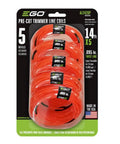 Twisted Trimmer Line 0.095 Inch Pre Cut, 5 Pack for Lawn Care on retail packaging with 14 ft coils, front view