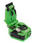 Pro Grade Workhorse Fiber Cleaver With 16 Cleaving Spots And Tungsten Steel Blade For 0.25mm And 0.9mm Fiber Cables, Green Optical Cutting Tool For Precise Clean Cuts And Slippage Resistant Performance, open view