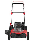 Gas Push Lawn Mower With 21 Inch Deck, 144cc 4 Cycle OHV Engine, 2 In 1 Mulch And Side Discharge, front view