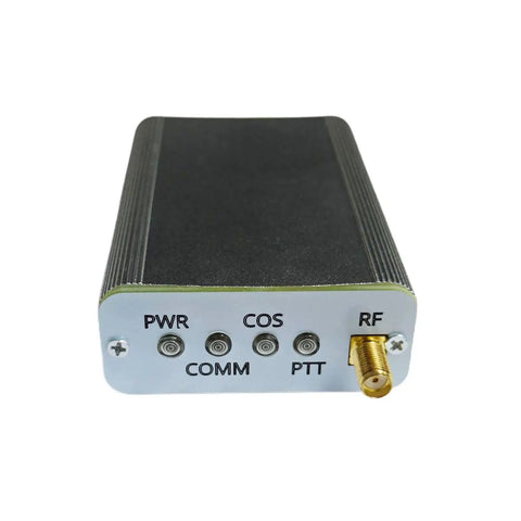 Shari PiHat Portable On The Go SA818 Ham Allstar Radio Interface front view showing connectors and USB C for Raspberry Pi