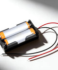 Dual Aa Battery Holder With Prewired Leads Two Pack 3 Volts Output Case For Diy Electronics Sensor Circuits And Led Projects compact holder and wires