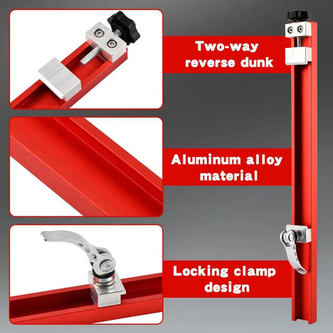 Edge Guided Circular Saw Guide Rail For 12 Inch Saw Base Aluminum Alloy Milling And Cutting Guide With Dual Lock, red frame