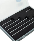 Dial Indicator Extension Rod Set Six Piece 1 2 3 4 5 6 Inch Lengths for 4 to 48 Thread, Builds to 0 to 21 Inch Long Reach in plastic case