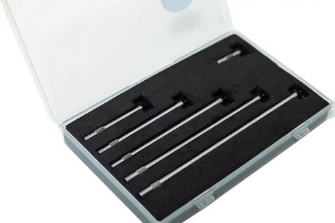 Dial Indicator Extension Rod Set Six Piece 1 2 3 4 5 6 Inch Lengths for 4 to 48 Thread, Builds to 0 to 21 Inch Long Reach in plastic case