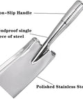 Heavy Duty Stainless Steel Garden Shovel Hand Trowel Spade Built To Last For Digging Planting And Transplanting In Clay Or Rocky Soil