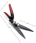 Rotating Handle Grass Shears For Precision Edging And Hedge Trimming, Durable Garden Clippers, 13.25 in long, 5.25 in blades