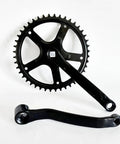 Single Speed Bicycle Crankset 36T 40T 44T 165mm Crankarms Square Taper For Mountain And Road Bikes Black Pedals 9 By 16 Compatible