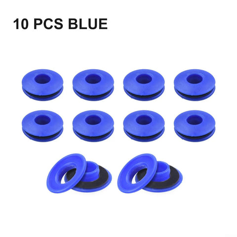 10 pcs blue Heavy Duty Plastic Eyelet Kit Round Grommets For Tarp Pool Cover Fastener With Installation Tool