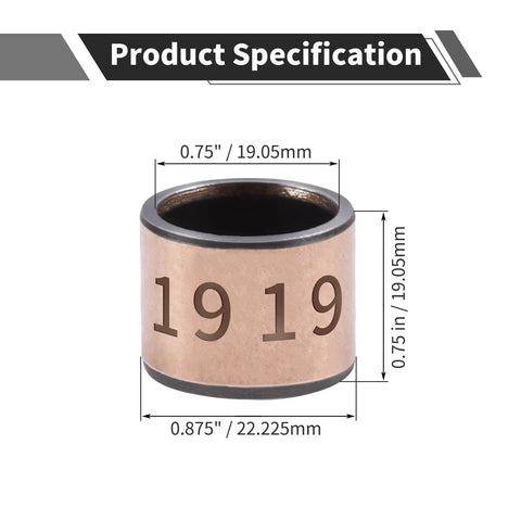 No Nonsense Two Pack Oilless Sleeve Bearings With Bronze Coated Steel Core Three Quarter Inch Bore And Seven Eighth Inch Outer Diameter product spec dimensions showing 0.75" bore and 0.875" outer diameter.