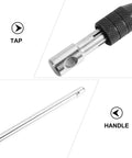 Three Piece Adjustable Ratcheting Tap Wrench Set With Detachable Bar For Handy One Hand Operation Durable Steel For Drills Taps Reamers And Manual Threading, tap wrench and handle