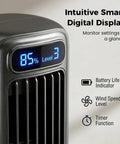 Compact USB Powered Air Cooler For Bedroom And Office With 3 Speed Settings Icy And Extra Cold Modes LED Touch Screen Display
