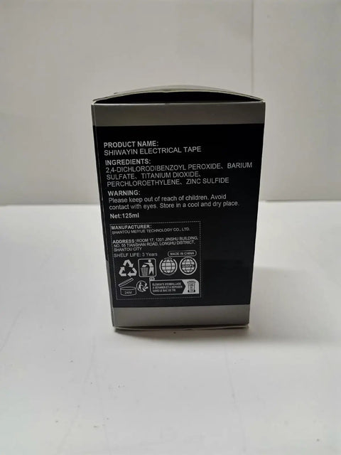 Black Liquid Electrical Tape 2 Pack: Waterproof Insulation Coating For Wires, 125ml, featuring detailed product ingredient listing.