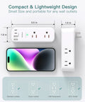 Pretty Sick 10 Port Surge Protector Wall Extender With Rotating Plug And Fast Charge USB Ports slim design with USB ports and phone