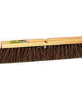 Heavy Duty 18 Inch Palmyra Bristle Push Broom For Garage Indoor Floor Sweep wooden block with bristles ideal for outdoor patios.