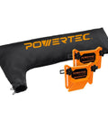 Badass Table Saw Dust Collector Bag For 10 Inch Workshop Rigs With 2.5 Inch Port And Slick Dual Featherboards and clamps.