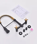 Oil Rubbed Bronze Farmhouse Kitchen Faucet With Pull Down And Pull Out Sprayer 59 Inch Hose Industrial Spring Design Solid Brass