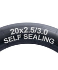 2 Pack Self Sealing Fat Bike Inner Tubes For 20x2.5 To 3.0 Tires With 32mm Schrader Valve, Puncture Resistant AV32mm, close-up view
