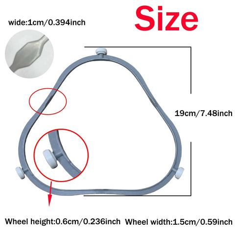 Replacement Inner Ring For Microwave Turntable Glass Plate, Rotating Ring Roller dimensions with 3 wheels, 190 mm dia.