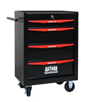 Heavy Duty Rolling Tool Chest With Locking Wheels And Ball Bearing Drawers, Mobile Garage Tool Cart, Metal Black Tool Box