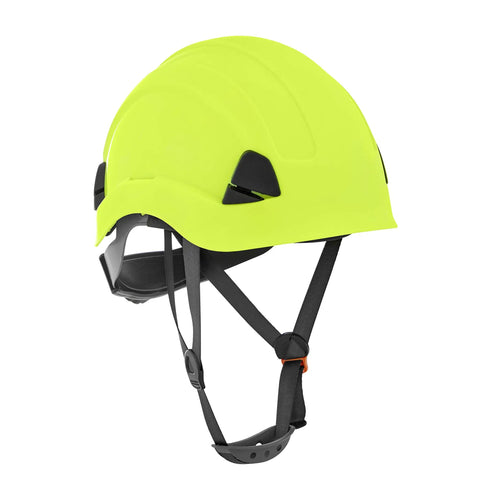 Climbing Style Hard Hat With Chin Strap And Cup Non Vented Construction Helmet ANSI Z89 1 OSHA Compliant side view