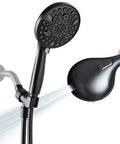 High Pressure Handheld Shower Head With Ten Spray Settings And Detachable Five Foot Hose Adjustable Bracket