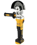 Compact 20V Cordless Angle Grinder with Brushless Motor and 125mm Disc for Kickass Cutting and Smooth Polish in a Lightweight Handheld Tool.