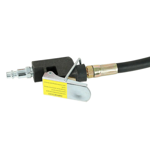 Close-up of air hydraulic lift hose fitting for Beefy 20 Ton Bottle Jack With Manual Hand Pump And Air Hydraulic Lift For Auto And Truck Repair