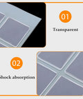 Close-up of Eight Pack Non Slip Silicone Furniture Feet Pads, transparent design showing shock absorption features.