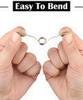 Rock Hard Stainless Steel Hinge Pin Door Stops With Butterfly Spring To Keep Doors Swingin Smooth And Stay Open No Fuss For Bedrooms Interiors Or Exterior Rooms In Pack Of Five Pieces Silver, showing a flexible butterfly spring being bent.
