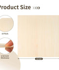 Balsa wood sheets, 12x12 inches, 1/16 inch thick, 10-pack unfinished boards for laser cutting and crafts