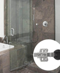 Four Pack Glass Door Hinges For Frameless Cabinets With Soft Close Dampers Built To Last High Strength Quiet Cabinet Hinges