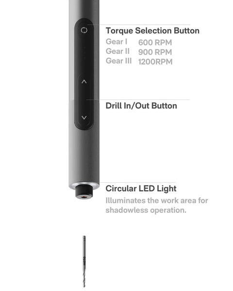 Cordless Electric Mini Drill Pen For Jewelry Making And PCB Crafting Dope Pro Grade 3 Speed Precision Hand Drill with buttons and LED light